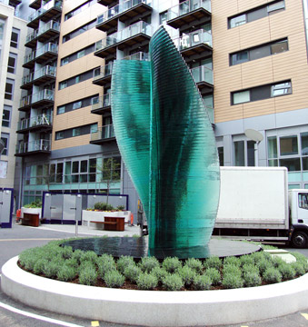 'Flight' - 4.5m high - Glass, Granite & Water - Berkeley Group HQ, London