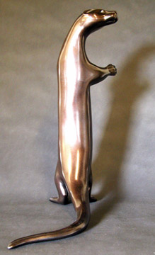 Standing Otter - limited edition in bronze resin